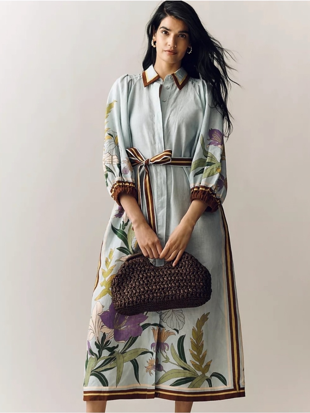 ALÉMAIS Alfie Linen Midi Shirt Dress